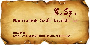 Marischek Szókratész névjegykártya